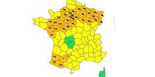 Très ponctuellement, sous des grains orageux, ces valeurs peuvent être dépassées, prévient le bulletin. 38 Departements Places En Vigilance Orange