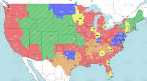 Week 6 Nfl Coverage Map Nfl Week 6 Tv Coverage Maps