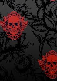 43+ red black grey wallpaper on wallpapersafari. Red And Black Skull Wallpapers Group 72