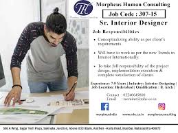 Sr Interior Designer 307 15 Morpheus Consulting Job Posting Job Opening Job Hunting