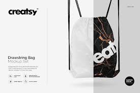 Drawstring Bag Mockup Set Bag Mockup Mockup Mockup Design