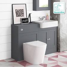 Bathroom vanity units are great for those that need that extra space to store hygiene products, towels and whatever else you feel belongs in your bathroom. Monaco Slate Grey Combination Vanity Basin And Boston Toilet 1200mm Bathroom Mountain