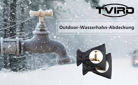 Wasserhähne winterfest machen sobald die nachttemperaturen in den keller rutschen und um dies zu verhindern, sollten sie rechtzeitig den wasserhahn komplett entleeren und abdrehen. Tvird Wasserhahn Abdeckung Wasserhahn Frostschutz Tap Abdeckung Garten Wasserhahn Abdeckhaube Winterfester Beutel Abdeckplane Fur Wasserhahn 2 Stucke Amazon De Garten
