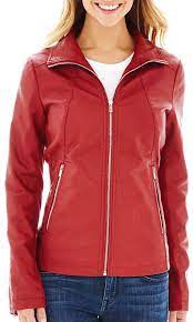 125 Jcpenney Worthington Wing Collar Faux Leather Scuba Jacket Leather Jacket Men Leather Bomber Wing Collar