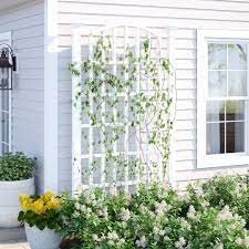 Kerin garden steel obelisk trellis winston porter wayfair north america $ 49.99. Sol 72 Outdoor Ansonia Vinyl Lattice Panel Trellis Reviews Wayfair