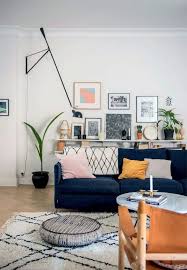 80 Awesome Scandinavian Style Living Room Decor Design Ideas Navy Sofa Living Room Blue Sofas Living Room Family Friendly Living Room