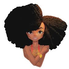 Check out the open long layers in this side parted hairstyle. African American Black Anime Girl With Curly Hair Novocom Top