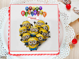 I am not a cake decorator and there maybe easier ways of doing this but this is how i made mine. Buy Despicable Me Birthday Poster Cake Square Shape Minion To Billion