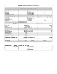 Printable Employee Salary Slip Format Template Excel Pdf