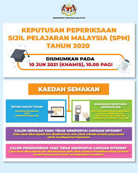 Tarikh keputusan spm diumumkan setiap tahun. Semakan Keputusan Spm 2019 Kpm