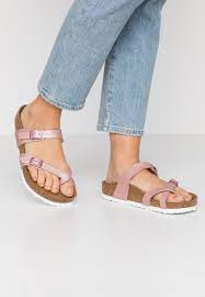 Birkenstock Mayari Slippers Icy Metallic Old Rose Light Pink Zalando Co Uk