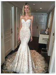 Strapless Slim Fitted Wedding Dress With A Sweetheart Neckline Wedding Dresses Lace Custom Wedding Gown Wedding Dresses