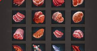 Meat Fish Rpg Crafting Icon Set Game Icons Game Icon Food Icons Game Assets