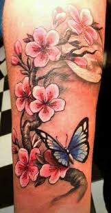 I think it's some kind of scenery of flowers and butterflies with lots of. Butterfly Flowers Tattoo Feminine Tattoos Tattoos Flower Tattoo Shoulder