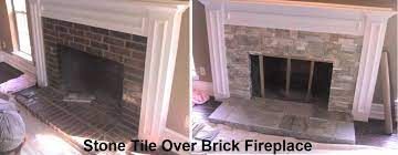 The tiles did get warm but they are still stuck on my fireplace with no damage to the tiles. Tile Over Brick Fireplace Before And After Brick Fireplace Brick Fireplace Remodel Fireplace
