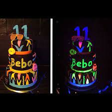 Apr 15, 2021 · set the cake on a cake stand and spread the remaining frosting on the cake in a smooth layer. Glow In The Dark Cake Glow In Dark Party Neon Birthday Glow Birthday