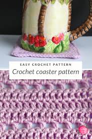 Start easy with crochet coasters, also known as mug rugs. Free 30 Minute Crochet Coaster Pattern Photo Tutorial Great For Beginners