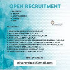 Temukan pekerjaan impianmu hanya di blogo.id. Loker Bandung Elly Arsy Abadi Home Industri Konveksi Facebook