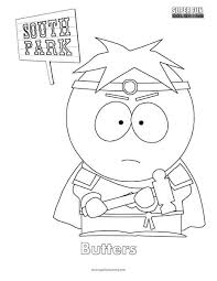 Park coloring pages are a lot of fun! Butters South Park Coloring Page Super Fun Coloring