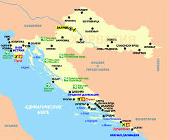 Beliggenhet for split eller zagreb. Kroatia Pa Det Politiske Kartet Over Verden Landets Territorium Og Dets Grenser
