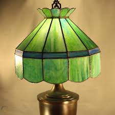 While tiffany studios set the industry standard, other companies produced excellent designs as well. Xl Antique Tiffany Style 17 Stained Glass Lamp Shade Green Brass Leaded Slag 1924729929
