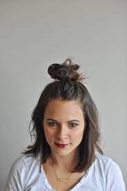 How To Do The Half Top Knot On Short Hair My Style Vita Short Hair Styles Short Hair Top Knot Short Hair Bun
