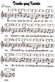Not Angka Lagu Desaku
