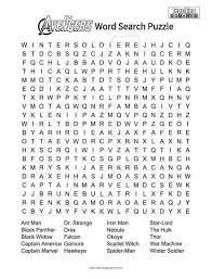 Teachers also can take these ready to print. Avengers Word Search Worksheet Teaching Squared