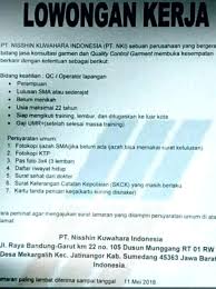 Masalah di lambungnya tuh ada gerd, tadi dibiopsi juga. Lowongan Kerja Jatinangor 2020 Di Pabrik Pt Nki Cipacing 2021