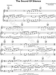 Simon Garfunkel The Sound Of Silence Sheet Music In D Minor Transposable Download Print Piano Sheet Music Free Sheet Music Cello Sheet Music