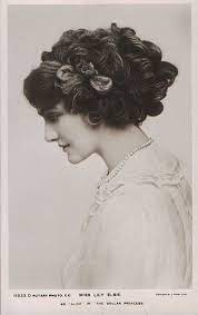 Lily Elsie Rotary 11533 D 23rd April 1910 Edwardian Hairstyles Vintage Wedding Hair Lily Elsie