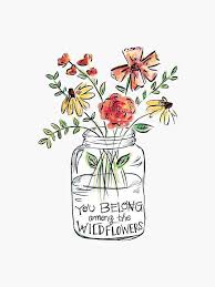 Flower Quote Sticker By Collectionsbyh In 2020 Flower Drawing Flower Quotes Flower Doodles