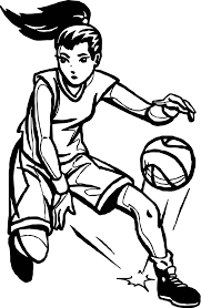 Awesome Girl Player Playing Basketball Coloring Page Sports Coloring Pages Coloring Pages Coloring Pages Inspirational
