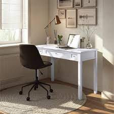 Its large surface area is ideal for a monitor, laptop or tablet and leaves enough room for paper, books and other writing accessories. Simpli Home Warm Shaker 48 Solid Wood Writing Desk In White Axwsh010 W