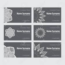 Circular business deck as a brainstorm tool. Set Of Designs Of Business Cards 6 Cards In Ethnic Style Image Of The Circular Pattern Stylized Mandala Royalty Free Cliparts Vectors And Stock Illustration Image 86382796