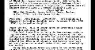 Brouwer Genealogy: The Wyche Family of Virginia