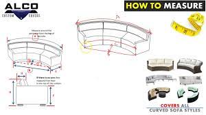 20 yards / 360 square feet body: How To Measure For A Outdoor Curved Sofa Covers Style 1 Youtube