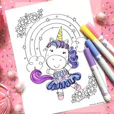 Explore the world of disney, disney pixar, and star wars with these free coloring pages for kids. Cute Unicorn Coloring Pages And Printables 100 Directions