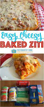 Easy Baked Ziti Recipe Food Recipes Easy Baked Ziti