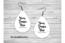 A product creation app for sublimation products such as caps, mugs open. Teardrop Sublimation Earring Mockup Psd File 678419 Products Design Bundles