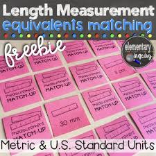 Metric And Standard Linear Measurement Equivalents Matching Card Game Math Measurement Measurement Activities Measurement Conversion Activities