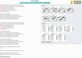 Chord Be My Baby The Ronettes Tab Song Lyric Sheet Guitar Ukulele Chords Vip