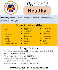 Your kidneys are powerful filtration systems that remove toxins from your blood to keep you healthy. Opposite Of Healthy Antonyms Of Healthy Meaning And Example Sentences English Grammar Here