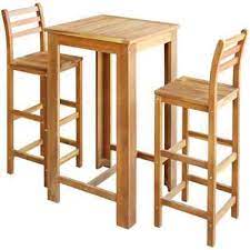 Unikate aus holz & metall ᐉ bestellen online bestloft® 02261 96 94 951 werden unsere erfahrene mitarbeiter ihnen beratend zur seite stehen. Bartisch Und Stuhl Set Barhocker Stehtisch Massive Akazienholz 2 Stuhle A0g4 Eur 234 99 Picclick De