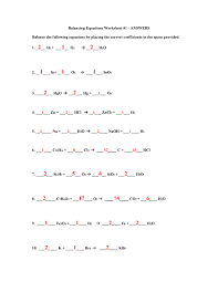 Balancing equations name chemistry balancing chemical equations worksheet answer key pin on chemistry 49 balancing chemical equations worksheets with answers. 49 Balancing Chemical Equations Worksheets With Answers