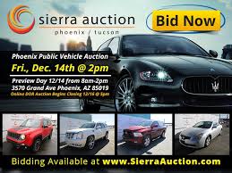 911 likes · 18 talking about this · 5 were here. Sierra Auction On Twitter Phoenix Public Vehicle Auction 12 14 2pm Preview 8am 2pm Seized Repo Cars Trucks Vans Suvs More Bid Now At Https T Co Nooxmxvt39 Https T Co Hwdiyzomc8