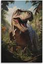 Amazon.com: Dinosaur Posters Tyrannosaurus Rex Canvas Painting ...