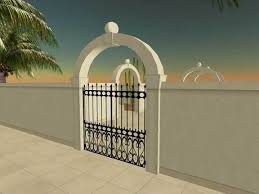 A high wall of locally quarried. Second Life Marketplace Wall Garden Set With Iron Gate Spanish Mexican Adobe