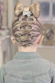 If your daughter is growing out her bangs, french braids are also a good option. 260 Gymnastics Hair Ideas Hair Hair Styles Long Hair Styles
