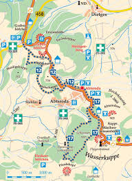 Rhon Rundweg 12 Abtsroda Karte Wasserkuppe Ausflug Graben